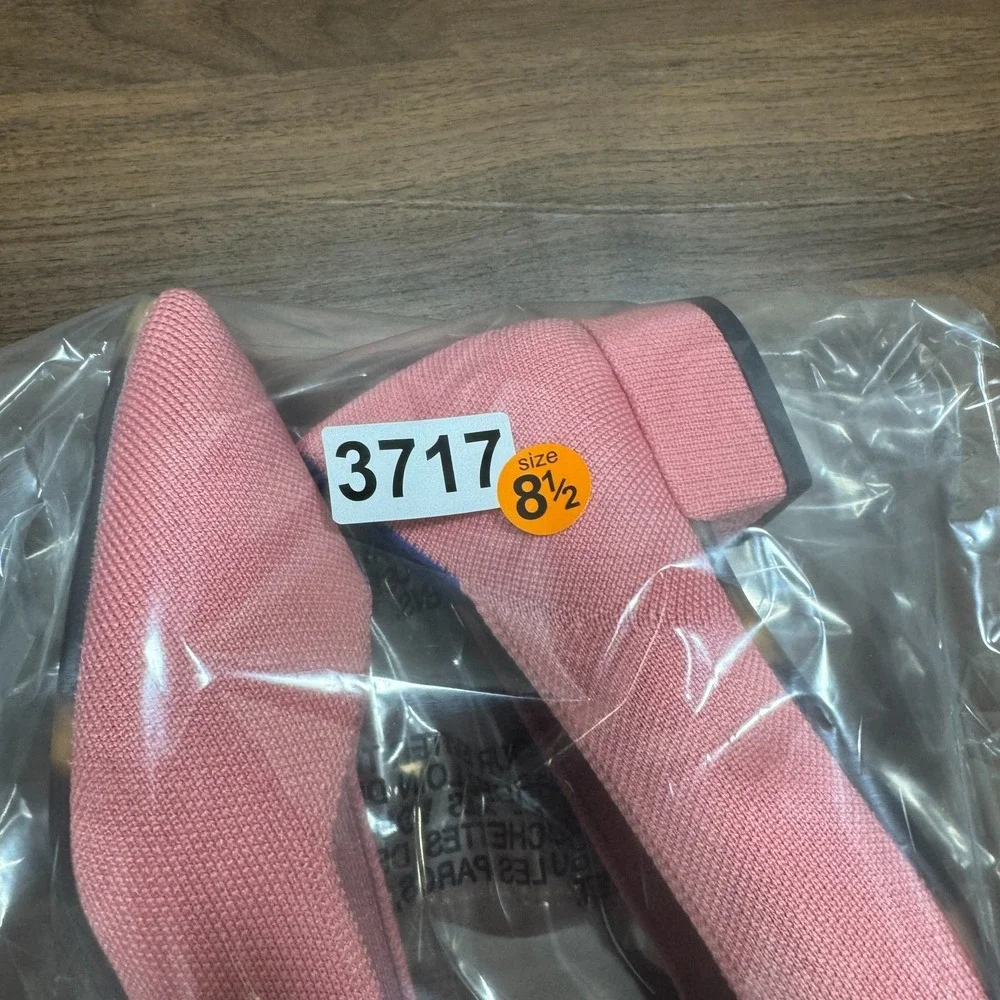 Rothy's‎ The High Point Womens Size 8.5 Tulip Pink Knit Slip On Block Heels